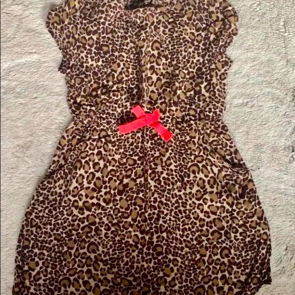 H&M Girls 7/8 Brown Animal Print Dress - Kids